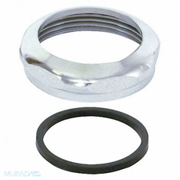 GRAINGER APPROVED Slip-Nut Chrome Drain Slip Connection, 444J20