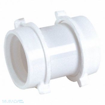 GRAINGER APPROVED Coupling White Drain Slip Connection, 444J34