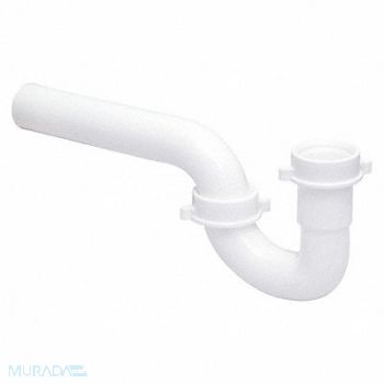 GRAINGER APPROVED P-Trap White Drain Slip Connection 9 L, 444J39