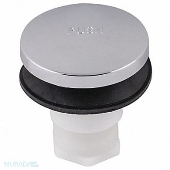 GRAINGER APPROVED Tip-Toe Drain Stopper Silver, 444K11