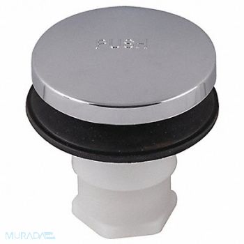 GRAINGER APPROVED Tip-Toe Drain Stopper Silver, 444K12