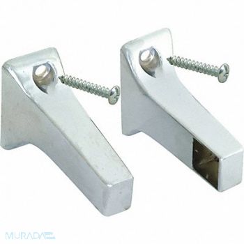 GRAINGER APPROVED Towel Bar Brackets Zinc 1 3/8 in H PR, 444K82
