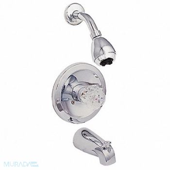 GRAINGER APPROVED Tub and Shower Sets Ez-Flo Chrome, 444K98