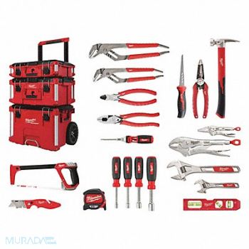 MILWAUKEE Electricians Kit 18 pcs. Uninsulated, 444N78