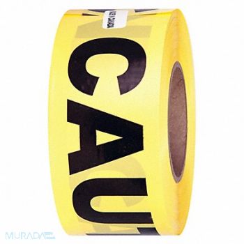 QUEST Barricade Tape Caution Yllw Roll 3, 444P17