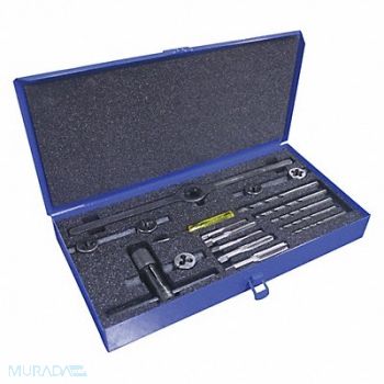 GREENFIELD THREADING Drill/Tap/Die Set 15pc HSS, 445M51