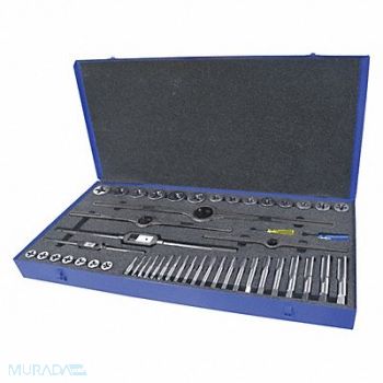 GREENFIELD THREADING Tap/Die Set 49pc UNC UNF UNS NPT, 445M56