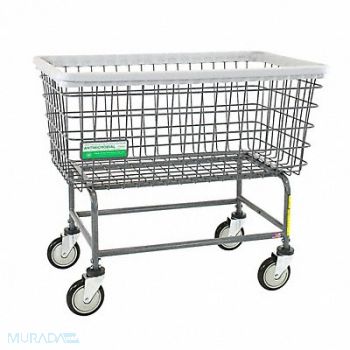 R B WIRE PRODUCTS INC. Wire Laundry Cart 600 lb Ld Cap. Gray, 445V88