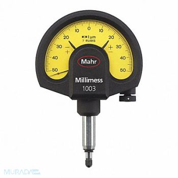 MAHR Dial Indicator 0.0001 Graduations Yellow, 446D99