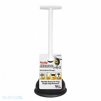 KORKY Plunger 9-1/4 Handle L Plastic Handle, 447J71