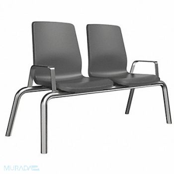 CORTECH Structured Seating 2 Seats Glides Black, 447K74