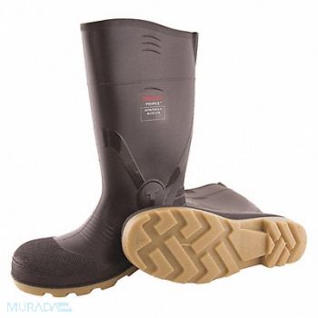 TINGLEY J6298 Rubber Boot Men s 14 Knee Brown PR, 447L49