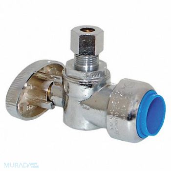 GRAINGER APPROVED Supply Stop Angle 1/2 Inlet 1/4 Outlet, 447N19