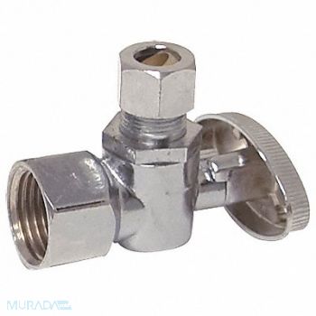 GRAINGER APPROVED Supply Stop Angle 1/2 Inlet Celcon Stem, 447N26