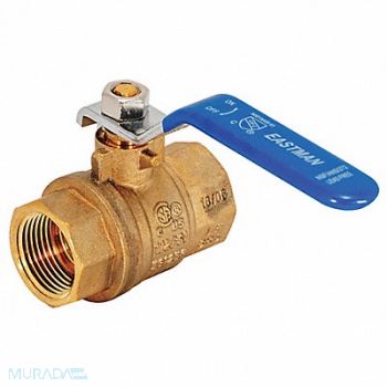 GRAINGER APPROVED Ball Valve Inline Brass Body 3/4 Pipe, 447N32