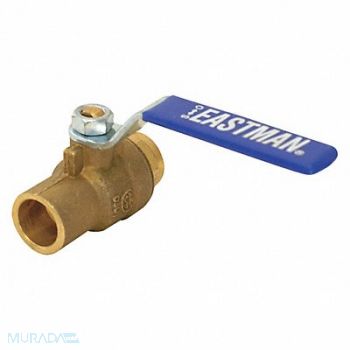 GRAINGER APPROVED Ball Valve Inline Brass Body 1/2 Pipe, 447N33