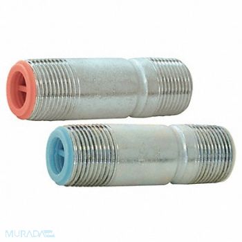 GRAINGER APPROVED Hot and Cold Heat Trap Nipple Galvanized, 447N81