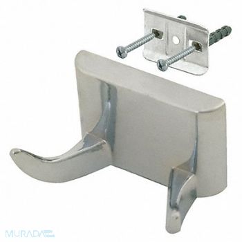 GRAINGER APPROVED Robe Hook Metal Chrome Plated 2 1/4 in W, 447P25