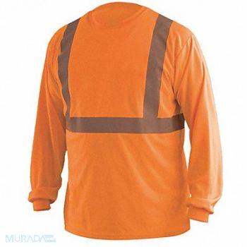 OCCUNOMIX J6319 Long Sleeve T-Shirt 5XL ANSI Class 2, 448J43