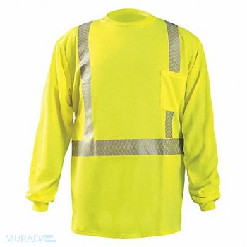 OCCUNOMIX J6322 Long Sleeve T-Shirt 5XL ANSI Class 2, 448J75