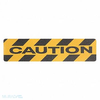 GRAINGER APPROVED AntiSlip Tread 24 inLx6 inW BLK/YLW PK24, 12E825