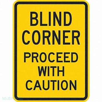 LYLE Blind Corner Traffic Sign 18 x 12, 448U24