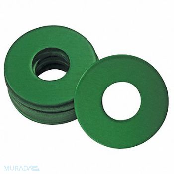 GRAINGER APPROVED Grease Fitting Washer 1/4 in Green PK25, 44C507