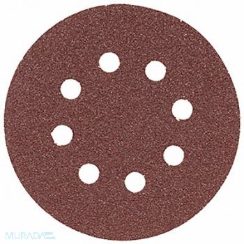 BOSCH 5In Sanding Disc 8-Hole Red 180 Grit PK5, 44M633