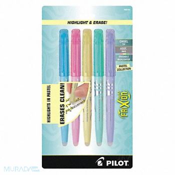 PILOT Light Pastel Erasable Highlighters PK5, 44NM31