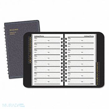 AT-A-GLANCE Telephone/Address Book 4-7/8 X8 Black, 44NP90