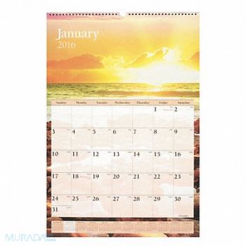 AT-A-GLANCE Wall Calendar Monthly Scenic, 44NR34