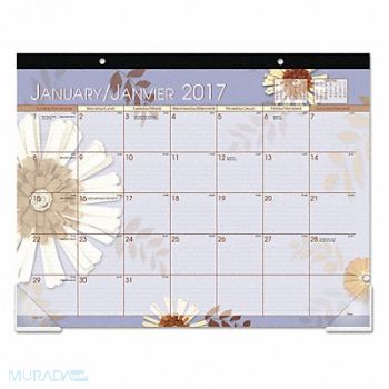 AT-A-GLANCE Desk Calendar Floral 22 X17, 44NP15