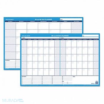 AT-A-GLANCE Undated Horizontal Wall Planner Erasable, 44NR56