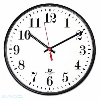 CHICAGO LIGHTHOUSE Clock Slimline Black, 44NY66