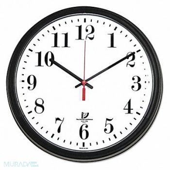 CHICAGO LIGHTHOUSE Clock Tradtnl 13.75 Black, 44NY67