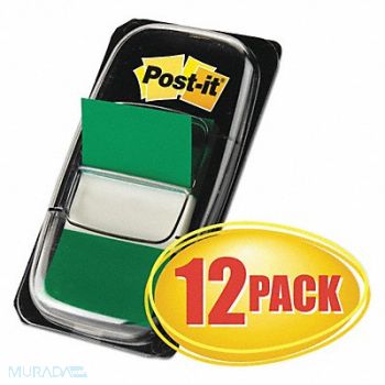 POST-IT Flag 50Fl/Dsp 12Dsp/Bx Green PK12, 44PA49