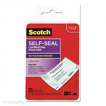 SCOTCH Pouch Laminate Bus Card PK25, 44PC41