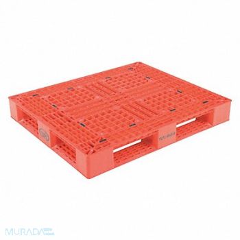 VESTIL Red Plastic Pallet 6000 lb 48 x 40, 44RP20