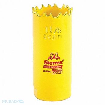 STARRETT Bi-Metal Deep Cut Hole Saw 1-1/8 29mm, 44WD23