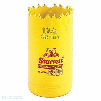 STARRETT Bi-Metal Deep Cut Hole Saw 1-3/8 35mm, 44WD26
