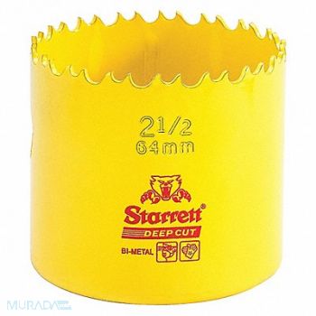 STARRETT Bi-Metal Deep Cut Hole Saw 2-1/2 64mm, 44WD33