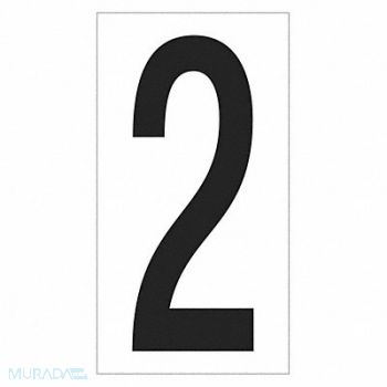 PARTNERS BRAND Vinyl WarehouseNumberLabel 2 3-1/2 PK50, 44YR76