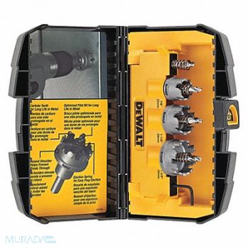 DEWALT Hole Saw Kit Saw Range 3/4 to 4-3/4, 44YX82