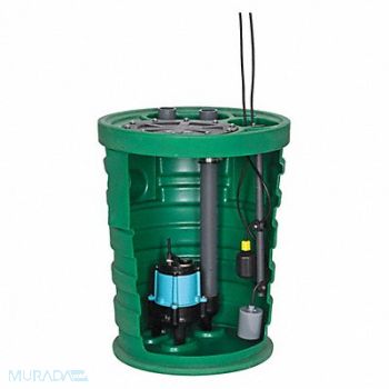 LITTLE GIANT 1/2 HP Sewage Ejector Max Head 25 ft, 44ZJ17