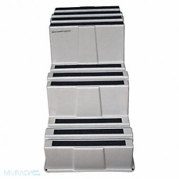 GRAINGER APPROVED J2238 Step Stand Gray Number of Steps 3, 44ZJ59