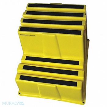 GRAINGER APPROVED J2237 Step Stand Yellow Number of Steps 2, 44ZJ64