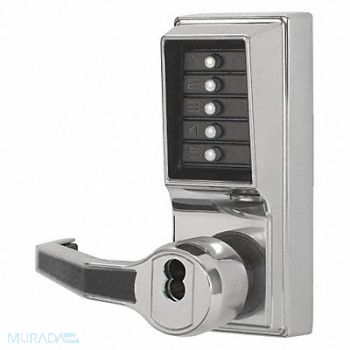 KABA SIMPLEX Push Button Lockset 8000 Bright Chrome, 44ZY86