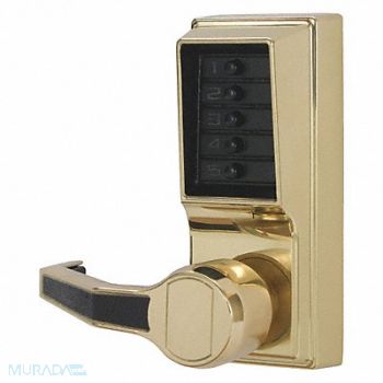KABA SIMPLEX Push Button Lockset Bright Brass, 44ZY52