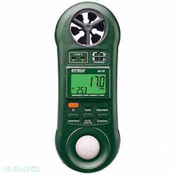 EXTECH Anemometer with Humidity 80 to 5910 fpm, 4TXJ1