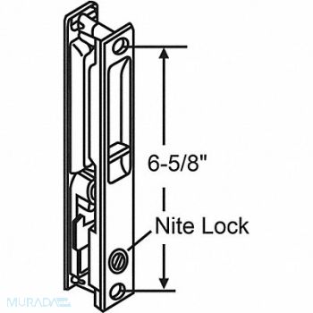 GRAINGER APPROVED Door Handle 7-21/64 L x 1-1/8 H, 451H52